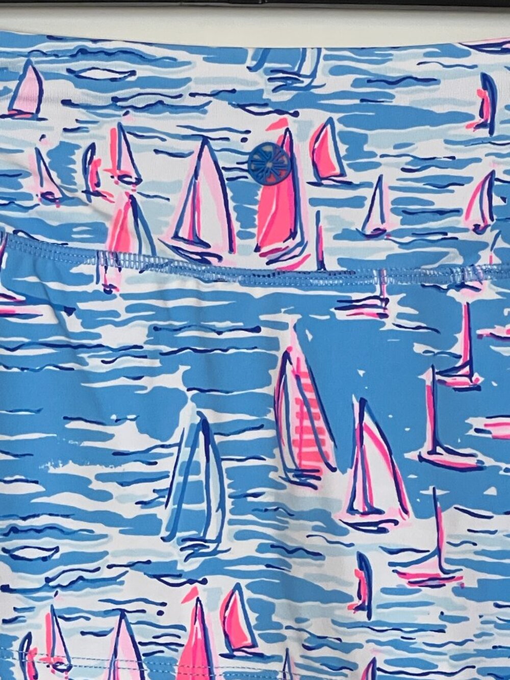 Lilly Pulitzer Luxletic Skort Adlai Skirt Shorts Blue Boatylicious Sailboat XS - Picture 3 of 7